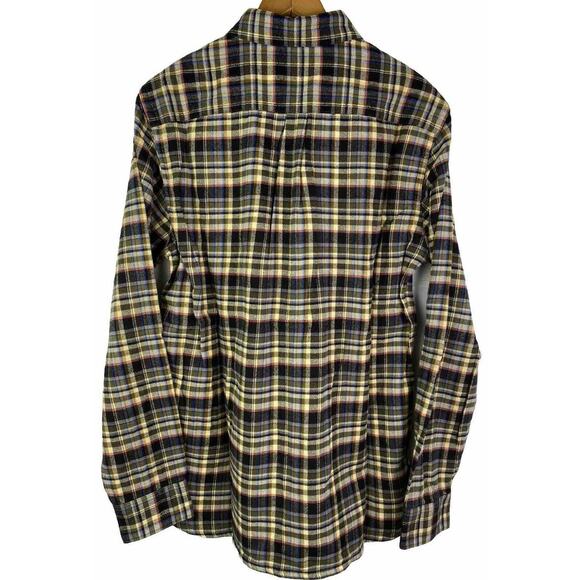 New Men’s Everlane Brushed Flannel Shirt Beech Plaid Button Down Size Medium Top - Picture 4 of 7